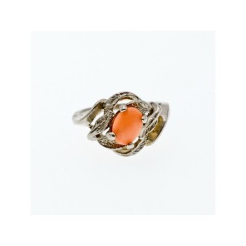 925 Sterling Silver Agate Ring Size 5.5