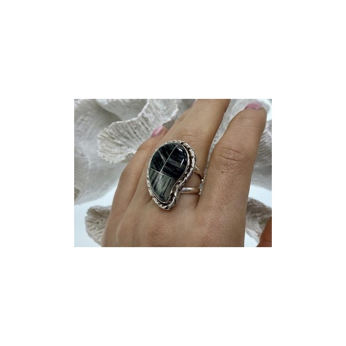 925 Sterling Silver Jasper Ring Size 8