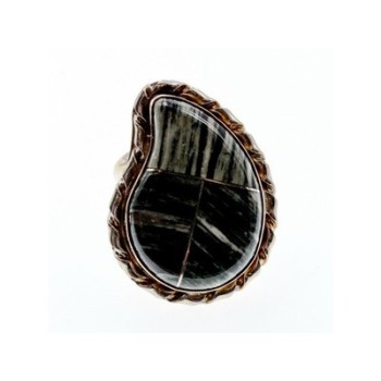 925 Sterling Silver Jasper Ring Size 8