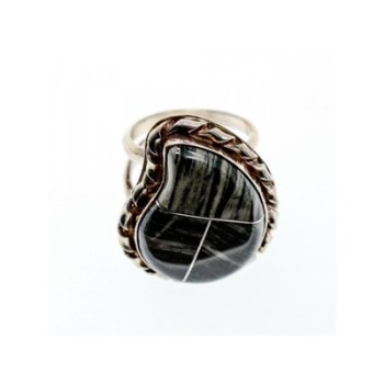 925 Sterling Silver Jasper Ring Size 8