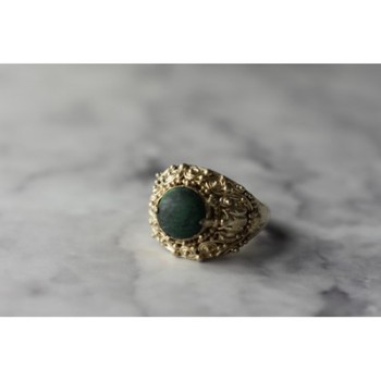 Vintage 925 Sterling Silver Malachite Ring Size 5.5