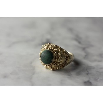 Vintage 925 Sterling Silver Malachite Ring Size 5.5