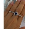 925 Sterling Silver Sapphire & Cz Bracelet Sizable