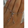925 Sterling Silver Sapphire & Cz Bracelet Sizable