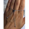 925 Sterling Silver Beryl & Spinel Bracelet Sizable