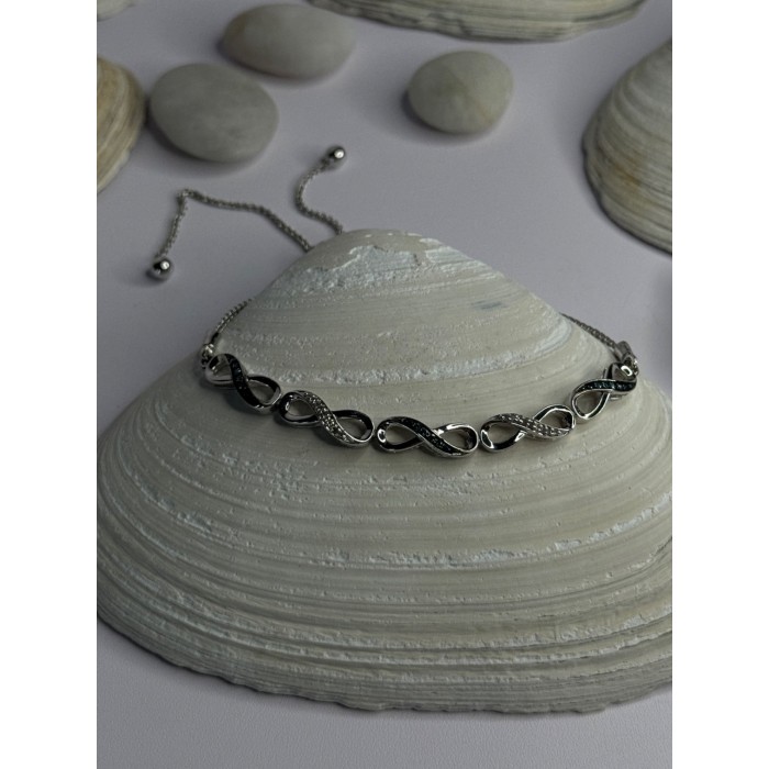 925 Sterling Silver Beryl & Spinel Bracelet Sizable