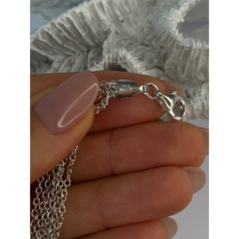 925 Sterling Silver 6 Chain Italy Heart Bracelet Length 7