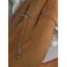 925 Sterling Silver Cross Cz Necklace Length 17/15 inch