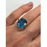 10K YELLOW GOLD RING  TOPAZ  SIZE 5