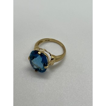 10K YELLOW GOLD RING  TOPAZ  SIZE 5