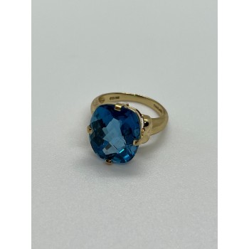 10K YELLOW GOLD RING  TOPAZ  SIZE 5