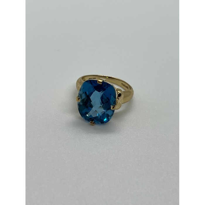 10K YELLOW GOLD RING  TOPAZ  SIZE 5