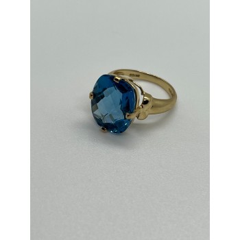 10K YELLOW GOLD RING  TOPAZ  SIZE 5