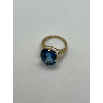 10K YELLOW GOLD RING  TOPAZ  SIZE 5