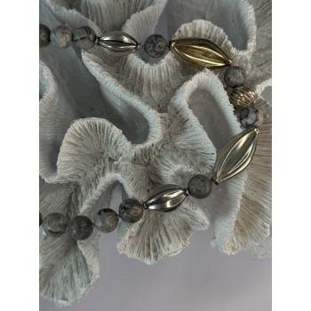 Elegant Design 925 Sterling Silver Jasper Necklace Length 18.5