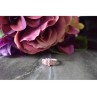 925 Sterling Silver Pink CZ Ring Size 6.5