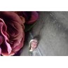 925 Sterling Silver Pink CZ Ring Size 6.5
