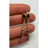 14K YELLOW GOLD GARNET EARRINGS