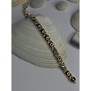 Italy 925 Sterling Silver & Gold Plated Bracelet Length 7