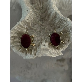 925 Sterling Silver Turtle Agate Earrings Length 0.50 inch