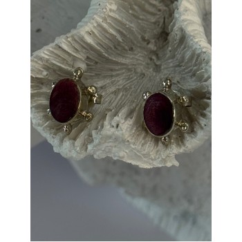 925 Sterling Silver Turtle Agate Earrings Length 0.50 inch