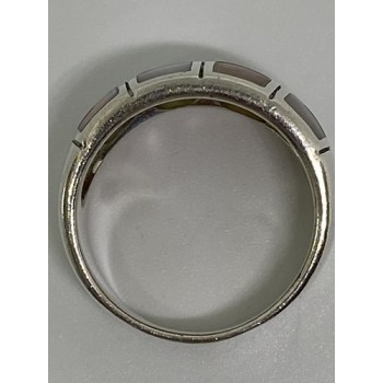 925 Sterling Silver Ring With Mother Of Pearl Size 9.75