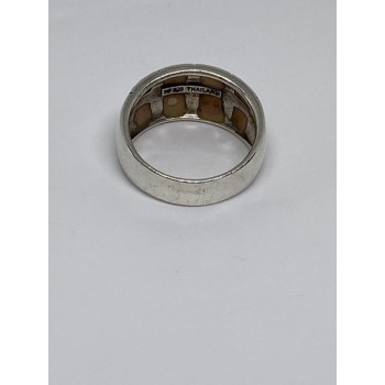 925 Sterling Silver Ring With Mother Of Pearl Size 9.75