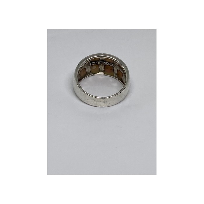 925 Sterling Silver Ring With Mother Of Pearl Size 9.75