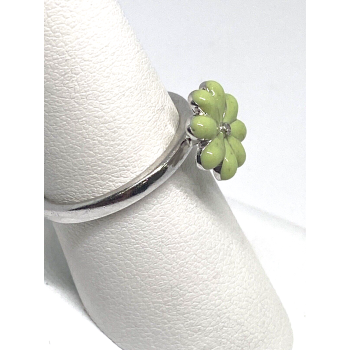 925 Sterling Silver Sapphire And Enamel Ring Size 8