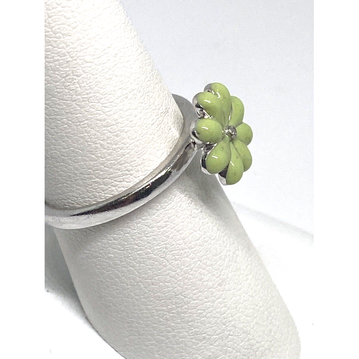 925 Sterling Silver Sapphire And Enamel Ring Size 8