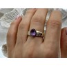 925 Sterling Silver Amethyst Ring Size 8