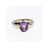 925 Sterling Silver Amethyst Ring Size 8