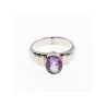 925 Sterling Silver Amethyst Ring Size 8