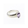 925 Sterling Silver Amethyst Ring Size 8