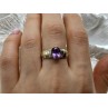 925 Sterling Silver Amethyst Ring Size 8