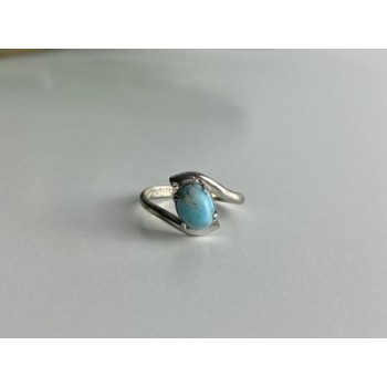 Vintage 925 Sterling Silver Larimar Ring Size 6.5