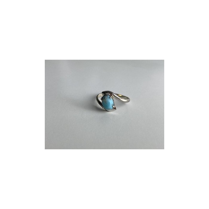 Vintage 925 Sterling Silver Larimar Ring Size 6.5