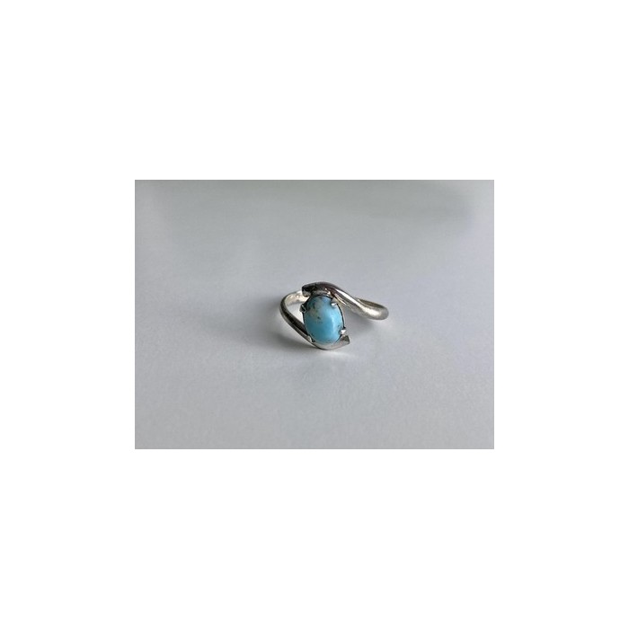 Vintage 925 Sterling Silver Larimar Ring Size 6.5