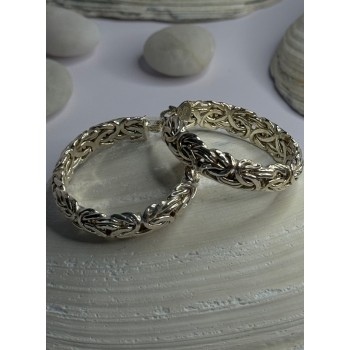 Elegant Design 925 Sterling Silver Earrings Length 1 inch