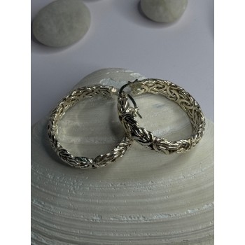 Elegant Design 925 Sterling Silver Earrings Length 1 inch