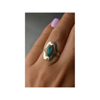 925 Sterling Silver Chinese Turquoise Ring Size 6.75 Mexico