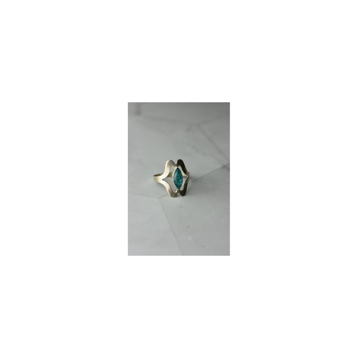 925 Sterling Silver Chinese Turquoise Ring Size 6.75 Mexico