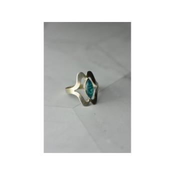 925 Sterling Silver Chinese Turquoise Ring Size 6.75 Mexico