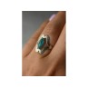 925 Sterling Silver Chinese Turquoise Ring Size 6.75 Mexico