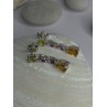 925 Sterling Silver Peridot & Amethyst & Citrine Earrings Length 0.90 inch