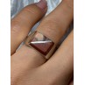 925 Sterling Silver Agate Ring Size 7