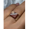925 Sterling Silver Agate Ring Size 7