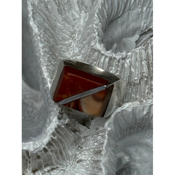 925 Sterling Silver Agate Ring Size 7