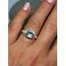 925 Sterling Silver Gold Plated Topaz Ring Size 6