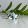 925 Sterling Silver Topaz Ring Size 7